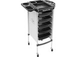 Carrello Da Salotto, 6 Livelli, Ruote Silenziose, Bianco
