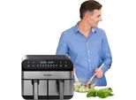 Friggitrice Ad Aria Calda, Doppio Cestello, 2400W, Friggitrice Ad Aria Calda 2400W, Ue