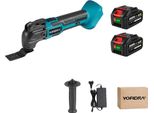 Utensile Multifunzione Oscillante, 6 Impostazioni Di Velocità, Funzionamento A Batteria, Set Di Batterie 2X388Vf