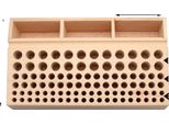 Portautensili In Pelle, 98 Fori, Legno Di Faggio Resistente, Colore Legno