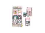Vicco Kinderbücherregal Luigi 72 x 114 cm, Rosa, Kinderzimmerregal, offene Fächer, groß, Faltboxen