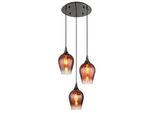 Globo Lighting HäNgeleuchte "Lavus", Rot, Ø 18Cm H: 120Cm, 1 Stk., Leuchten, HäNgelampe/Pendelleuchte/HöHe KüRzbar/Wohnzimmer/Esszimmer, HäNgeleuchte