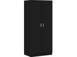 Vidaxl Armadio Nero 80X52X180 Cm Materiale A Base Di Legno