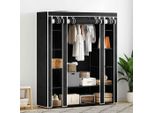 Vidaxl Armadio In Tessuto Con Scomparti Appendiabiti 45×150×176 Cm Nero