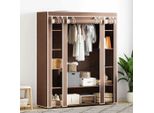 Vidaxl Armadio In Tessuto Con Ripiani E Aste 45×150×176 Cm Marrone