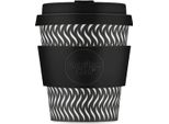 Ecoffee Cup Spin Foam Pla - Becher To Go 240 Ml - Schwarz Silikon