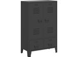 Vidaxl Armadio Stile Industriale Antracite 67X35X107 Cm Acciaio