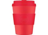 Ecoffee Cup Meridian Gate Pla - Tazza Da Viaggio 350 Ml - Silicone Rosso
