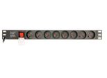 Energenie EG-PDU-014-F Rack Power Distribution Unit (8 Fr Sockets, 1U, 16A, Schuko Plug, 3M, Black Color)