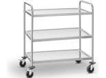 Carrello Di Servizio Royal Catering - Acciaio Inox - 3 Ripiani - Ripiani: 80 X 45 Cm - 300 Kg -