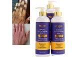 Ailke Set Per La Cura Della Pelle Al Glutatione, Siero Illuminante 24K, Lozione Idratante Per Il Corpo, 3 Flaconi Di Lozione