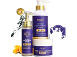 Ailke Set Per La Cura Della Pelle Al Glutatione, Siero Illuminante 24K, Lozione Idratante Per Il Corpo, Set 4 In 1