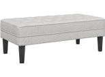 Syfax™ Panchina Con Cuscino Grigio Nuvola 113 X 57 X 39 Cm Tessuto