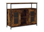 Syfax™ Credenza Rovere Fumo 100X35X80 Cm In Legno Multistrato
