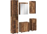 Vidaxl Set Di Mobili Da Bagno Con Cassetti Tulum In Legno Di Recupero Materiale A Base Di Legno