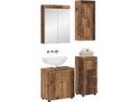 Vidaxl Set Di Mobili Da Bagno Con Cassetti Tulum In Legno Di Recupero Materiale A Base Di Legno