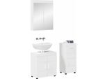Vidaxl Set Di Mobili Da Bagno Con Cassetti Tulum Bianco Materiale A Base Di Legno