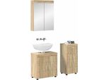 Vidaxl Set Di Mobili Da Bagno Con Ripiano Tulum Materiale In Legno Di Quercia Sonoma