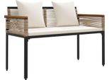 Syfax™ Panchina Da Esterno Beige E Bianco Crema 117 X 54 X 74.5 Cm