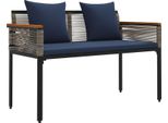 Syfax™ Panchina Da Esterno Grigio E Blu Navy 117 X 54 X 74.5 Cm