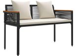 Syfax™ Panchina Da Esterno Nero E Bianco Crema 117 X 54 X 74.5 Cm