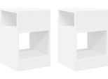 Syfax™ Tavolino 2 Pcs Bianco 30,5 X 30 X 45 Cm Legno Multistrato