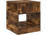 Vidaxl Tavolino In Rovere Fumé 40,5 X 40 X 45 Cm Materiale In Legno