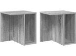 Syfax™ Tavolino 2 Pcs Grigio Sonoma 37 X 32 X 40 Cm Legno Multistrato