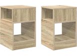 Vidaxl Tavolino 2 Pezzi Rovere Sonoma 30,5 X 30 X 45 Cm