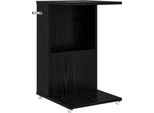 Syfax™ Tavolo Laterale Rovere Nero 40 X 35 X 60 Cm Legno Multistrato