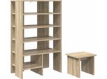 Vidaxl Scarpiera Con Ripiano 2 Pezzi In Legno Sonoma-Quercia