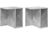 Syfax™ Tavolino 2 Pcs Grigio Cemento 37 X 32 X 40 Cm Legno Multistrato