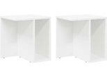 Syfax™ Tavolino 2 Pcs Bianco 37 X 32 X 40 Cm Legno Multistrato