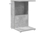Syfax™ Tavolo Laterale Con Ruota Grigio Cemento 40 X 35 X 60 Cm