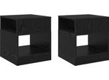 Syfax™ Tavolino 2 Pcs Rovere Nero 40,5 X 40 X 45 Cm Legno Multistrato