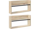 Syfax™ Scaffale Per Riviste 2 Pcs Rovere Sonoma 60 X 12 X 30 Cm