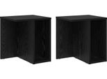 Vidaxl Tavolino 2 Pezzi Look Rovere Nero 37 X 32 X 40 Cm