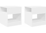 Syfax™ Tavolino 2 Pcs Bianco 40,5 X 40 X 45 Cm Legno Multistrato