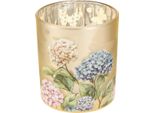 Lanterna Decorativa In Vetro Con Romantici Motivi Floreali, 4 Pezzi