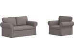 Vidaxl Divano 2 Posti Taupe 155 X 82 X 80 Cm Tessuto