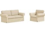 Vidaxl Divano 2 Posti Crema 175 X 82 X 80 Cm Tessuto