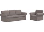 Vidaxl Divano 2 Posti Taupe 215 X 82 X 80 Cm Tessuto