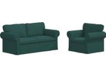 Vidaxl Divano 2 Posti Verde Scuro 175 X 82 X 80 Cm Tessuto