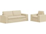 Vidaxl Divano 2 Posti Crema 182 X 80 X 82 Cm Tessuto