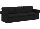 Vidaxl Divano Nero Dimensioni Totali: 245 X 82 X 80 Cm (L X P X A)
