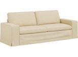 Vidaxl Divano Crema 222 X 80 X 82 Cm Metall