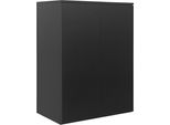 Aktenschrank Otto Home "Jarvie", Schwarz, B:60Cm H:80Cm T:35Cm, Holzwerkstoff, SchräNke, Mehrzweckschrank, Push-To-Open, 2 FäCher, 60X80 Cm