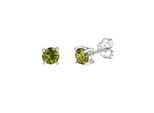 Paar Ohrstecker Vivance "925-Sterling Silber Rhodiniert Peridot", Weiß (Weiß, GrüN), Ohrringe, Damen, One-Size, Silber 925 (Sterlingsilber)