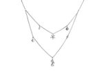 Collierkettchen Vivance "925-Sterling Silber Rhodiniert", Weiß, Halsketten, Damen, 42+3Cm, Silber 925 (Sterlingsilber), L: 45, GläNzend
