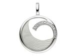 KettenanhäNger Jobo "AnhäNger Mit Perlmutt Einlage Und 12 Zirkonia", Silber (Silber 925), SchmuckanhäNger, Damen, Silber 925 (Sterlingsilber), KettenanhäNger, 925 Silber
